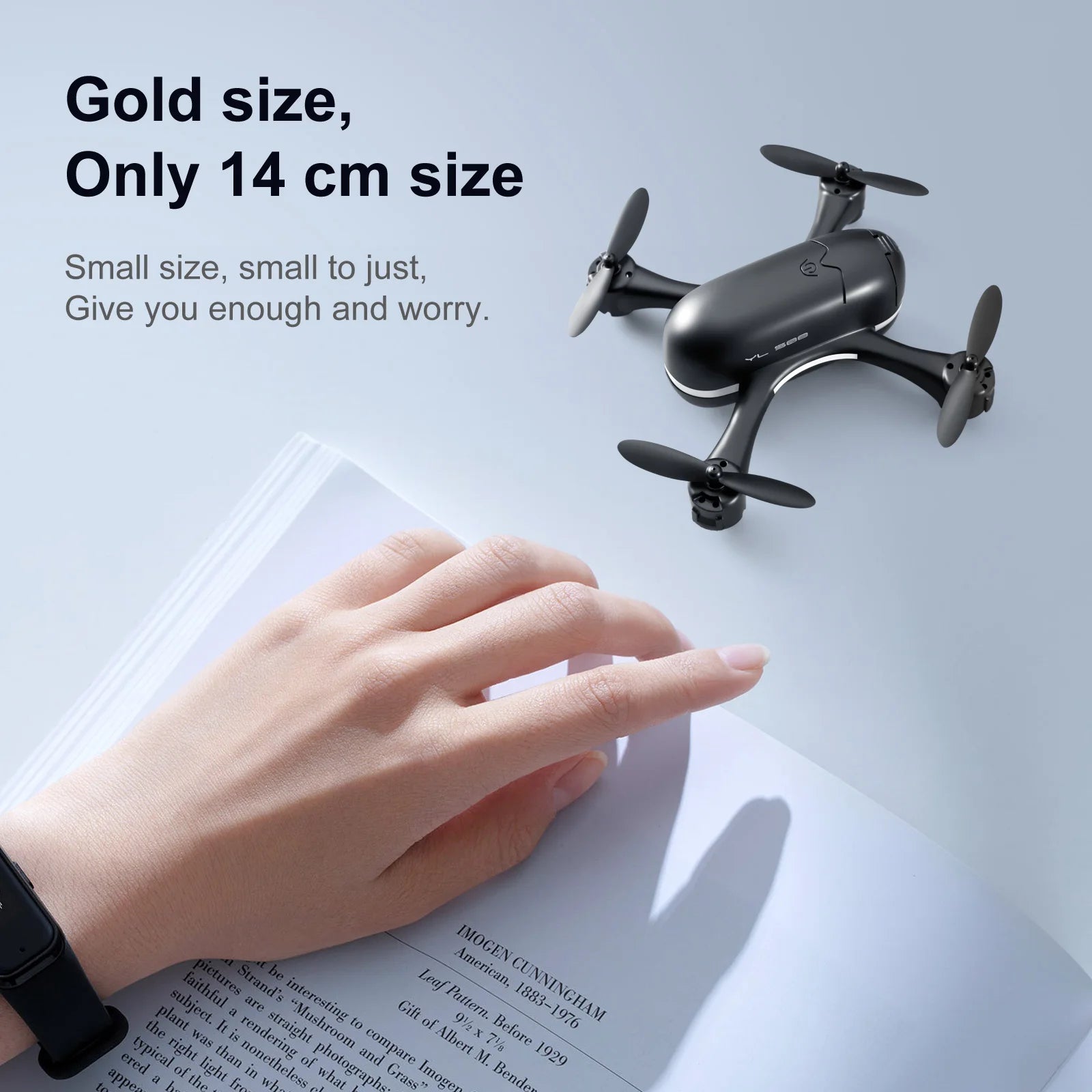 S88 Drone, gold size, Only 14 cm size Small size, small to just; Give you enough and worry