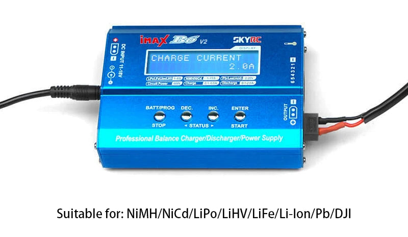 Skyrc iMax B6 V2 Charger - Lipo LiHV NiMh LiFe Battery Balance LCD Screen RC Parts 60W 6A Discharger with XT60 Plug Charging Wire 14 Skyrc iMax B6 V2 Charger, EnueR @ STOP STaTU8 START Prolesslonal Balance C