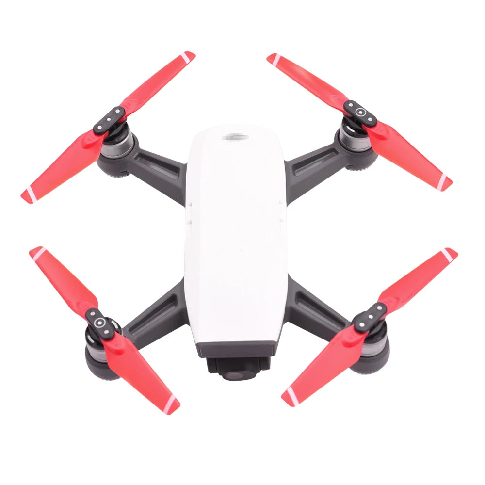 8pcs 4730 Propeller, 4CW 4CCW compatible : Spark drone color 2 : blue red white color 