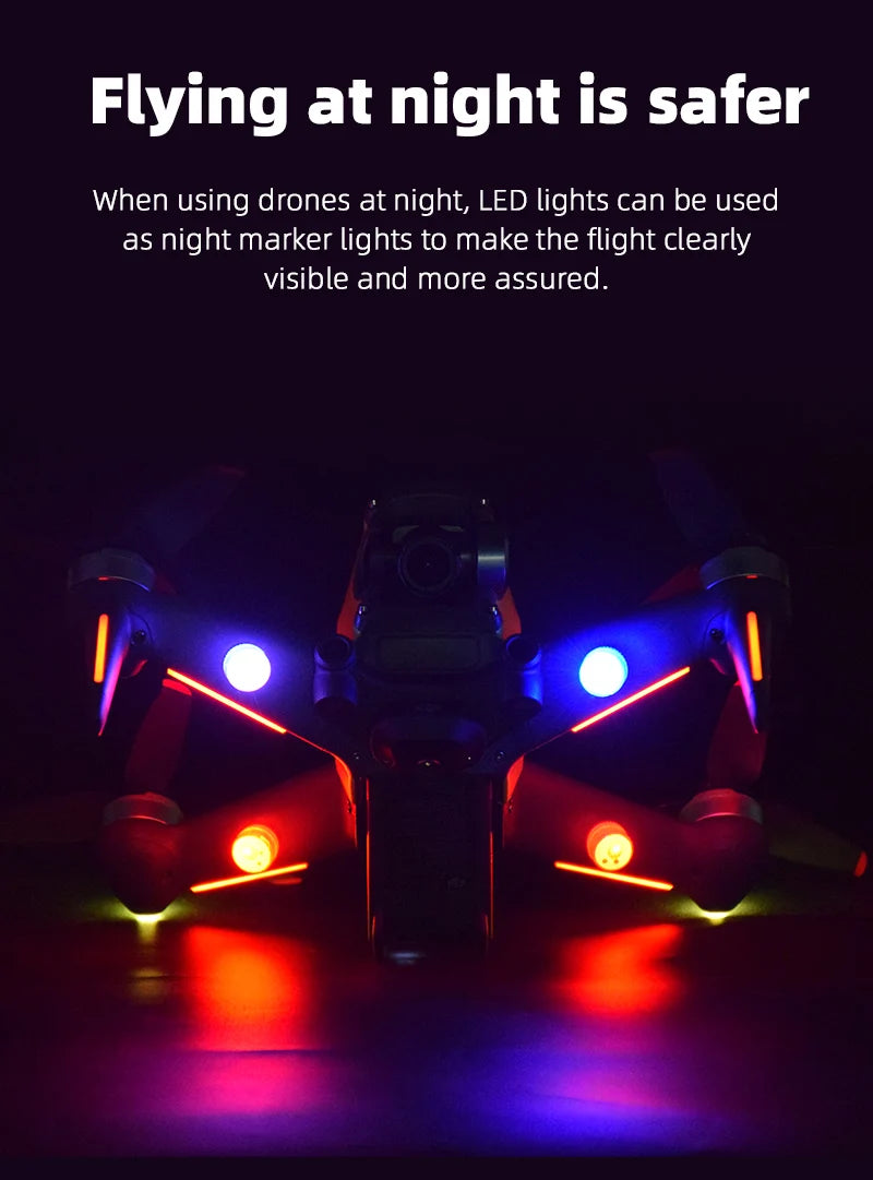 LED lights can be used as night marker lights to make the flight more assured .