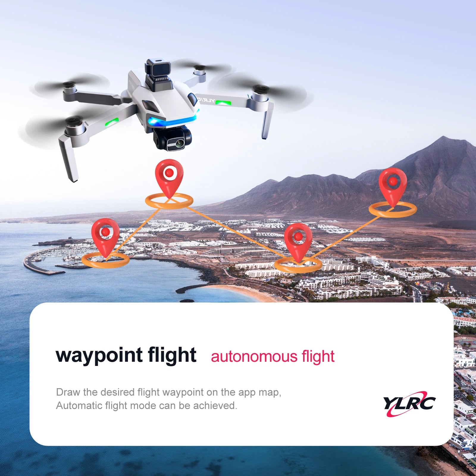 S135 Drone, PIx waypoint flight Autonomous flight Draw the desired flight waypoint on the