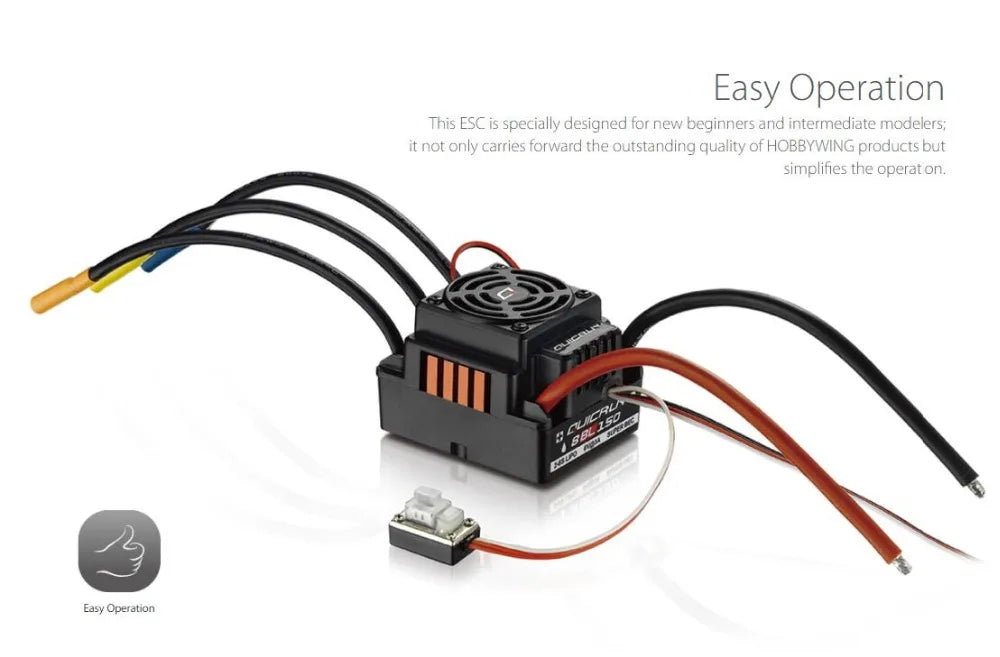 Hobbywing Quicrun 8BL150 ESC, Operation This ESC is specially designed for new beginners and intermediate modelers . it not