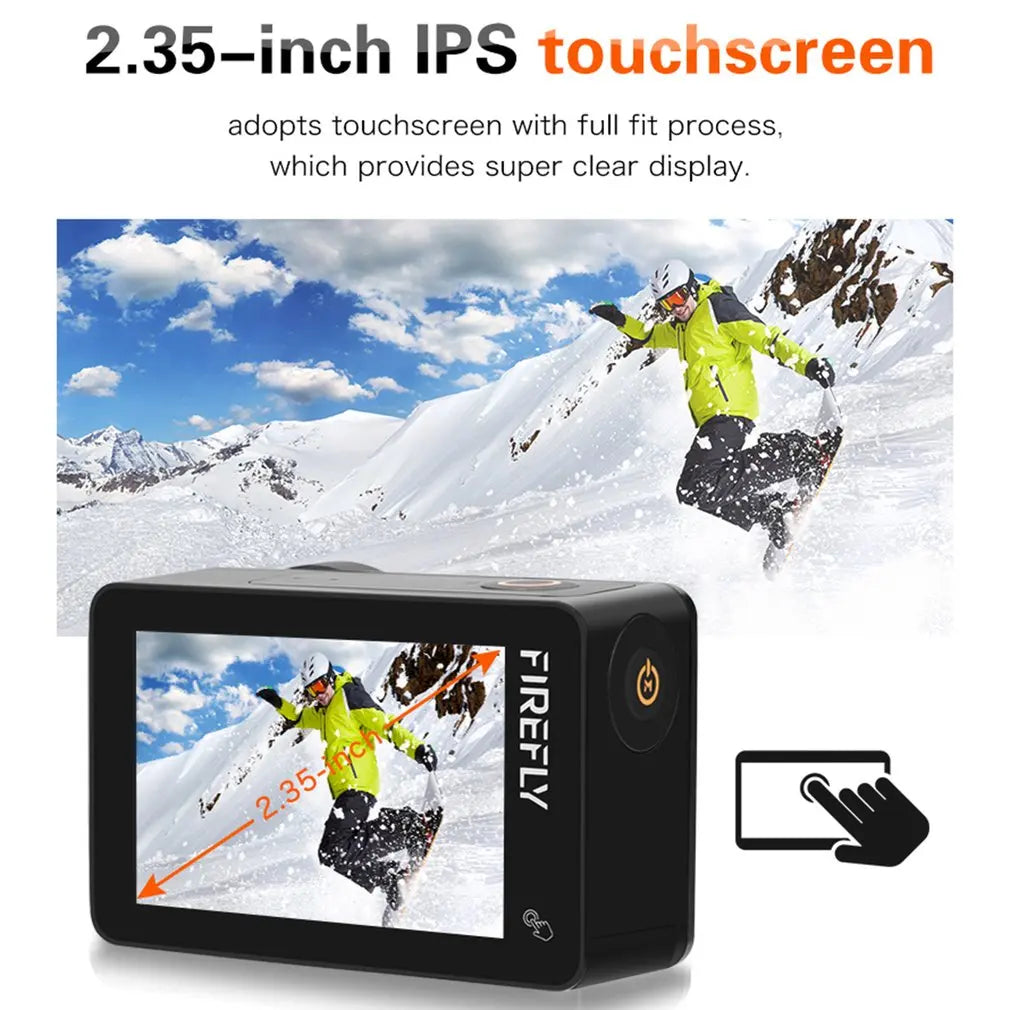 Hawkeye Firefly X / XS Action Camera, 2.35-inch IPS touchscreen adopts touchscreen with full fit process_ which provides super clear