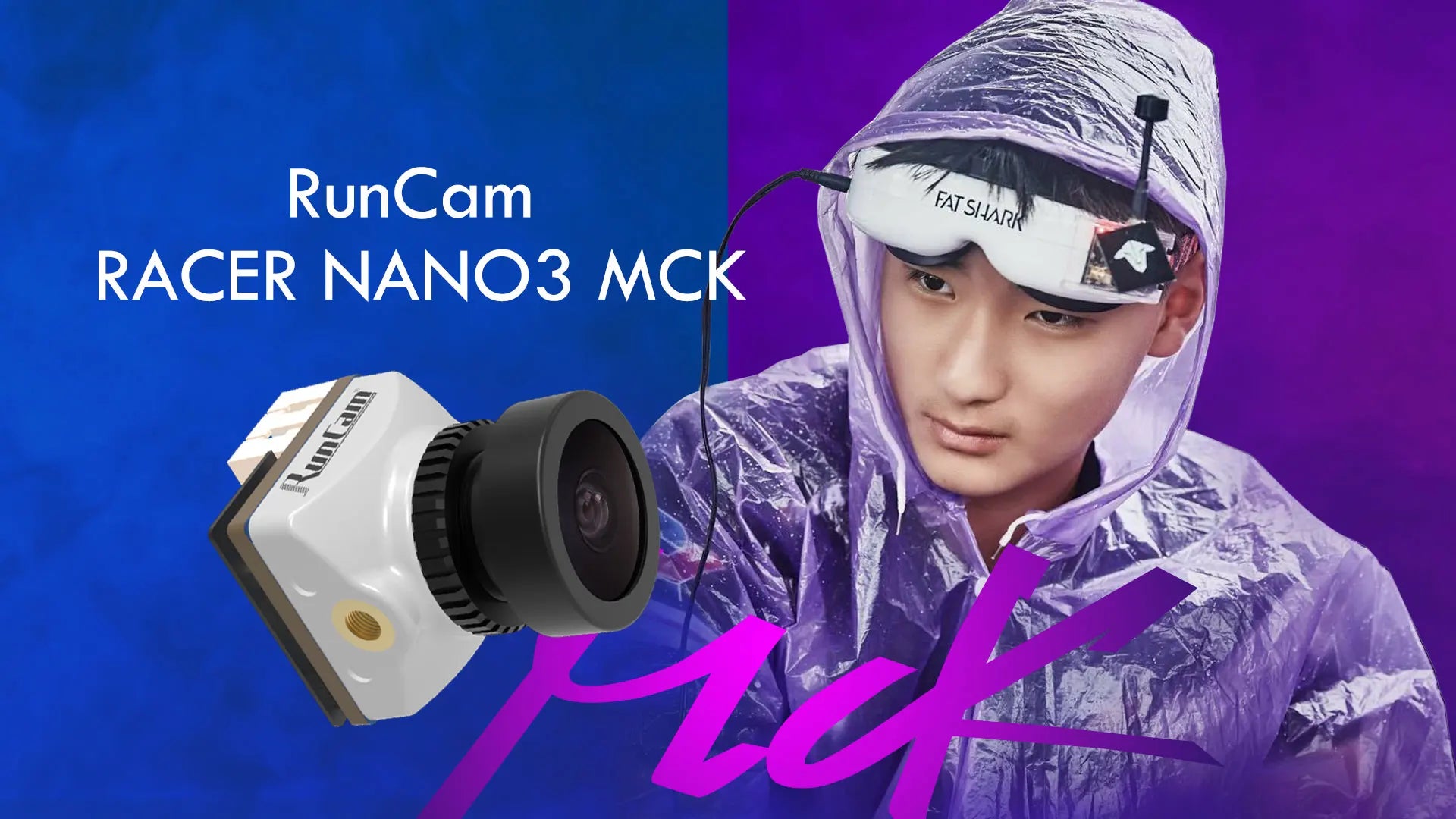 RunCam Racer Nano3 Analog Camera MCK version, Nano3 Analog Camera MCK version - 1000TVL 1.8mm FOV 160