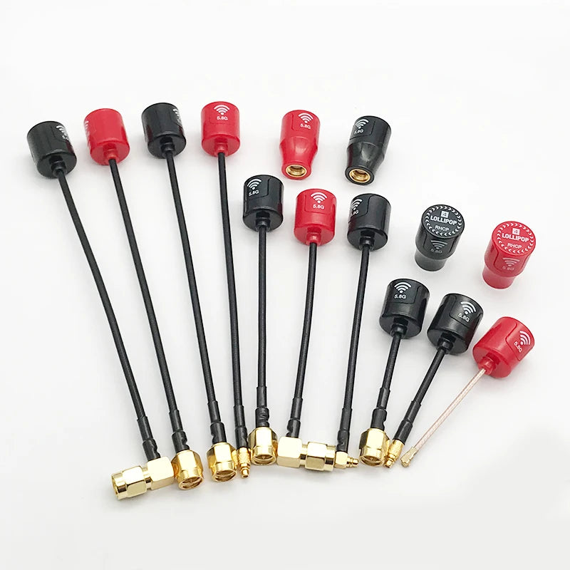 Lollipop 4 Smaller and lighter 5.8G 2.5dBi Gain RHCP Antenna SMA RP-SMA MMCX UFL Connector For RC FPV Racing Drone Model 2 Lollipop 4 5.8G 2.5dBi Gain RHCP Antenna