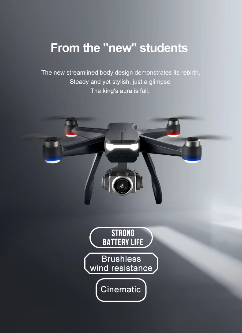 F11 PRO Drone - GPS 4K HD Dual HD Camera Professional WIFI FPV Aerial Photography Brushless Motor Quadcopter Dron Toys Professional Camera Drone 16 F11 PRO Drone, new streamlined body design demonstrates its rebirth Steady and yet stylish,