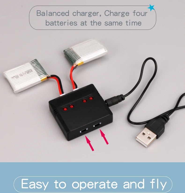 Park10 RC Airplane, the balanced charger, Charge four batteries at the same time Easy to operate