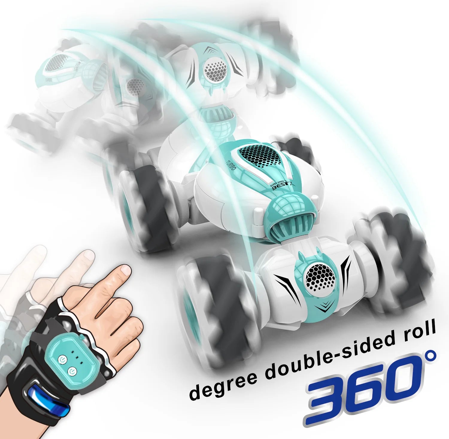 Samll RC Stunt Car, 22 Se3 8 roll double-sided 360