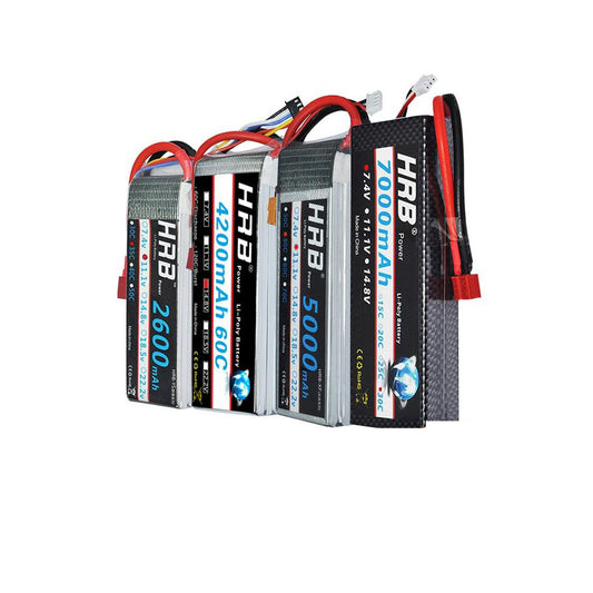 HRB 2S 3S 5S 4S 6S Lipo Battery - 3000mah 4000mah 5000mah 6000mah 7.4V 11.1V 14.8V 18.5V 22.2V XT60 Deans EC5 FPV Airplanes Cars Drone Helicopters Toys