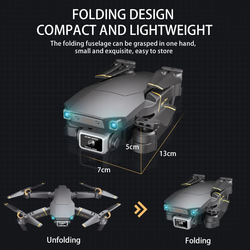 GD89 PRO Drone, folding fuselage can be grasped in one hand, compact and