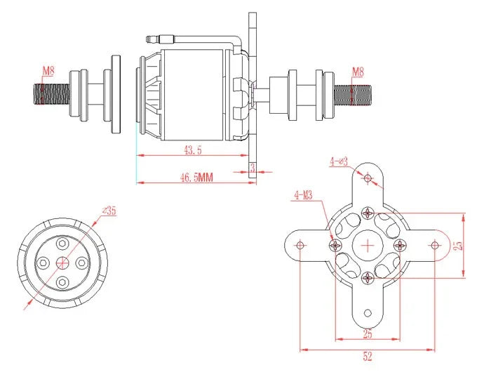 EMAX GT2820 Motor. EMAX Official GT2820 Motor for RC Airplane FPV Racing Dr