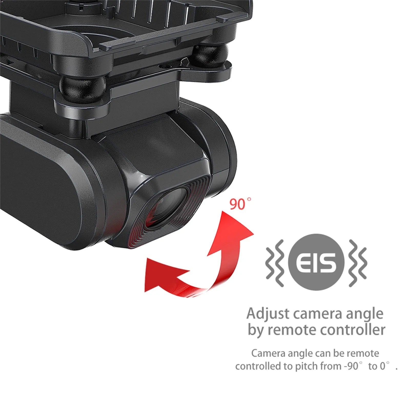 Mjx Bugs 20 Drone, camera angle can be remote controlled to pitch from -90 to 0 eis 