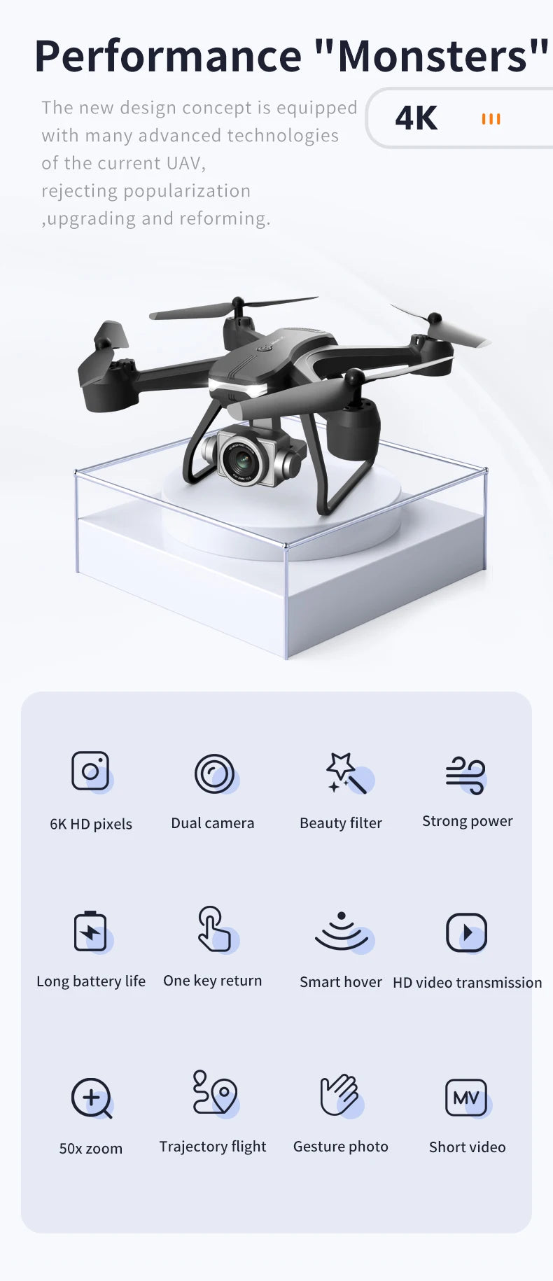 4DRC V14 Drone, the new design concept is equipped 4k with many advanced technologies of the