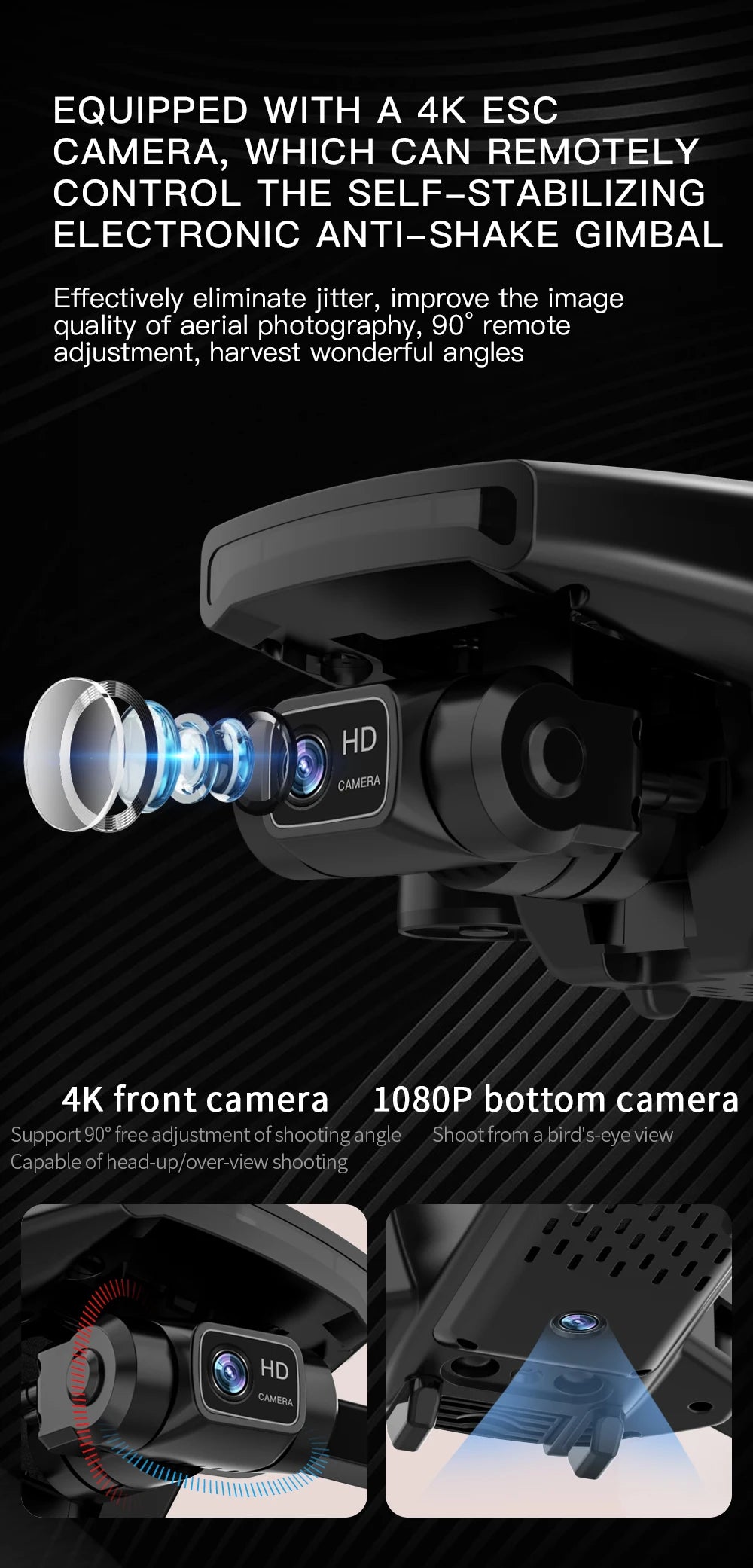 G108 Pro MAx Drone, 4K ESC CAMERA CAN REMOTELY CONTROL THE SEL