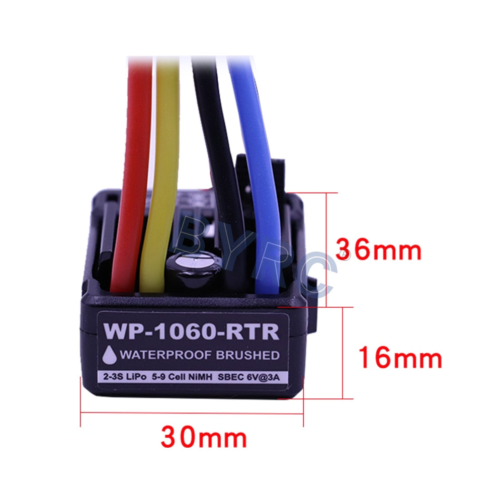 Nouveau Contrôleur de Vitesse Hobbywing QuicRun 1060 RTR 60A Brossé ESC Excellente Flexibilité et Polyvalence pour les Amateurs de RC Nouveau Contrôleur de Vitesse Hobbywing QuicRun 1060 RTR 60A Brossé ESC Excellente Flexibilité et Polyvalence pour les Amateurs de RC