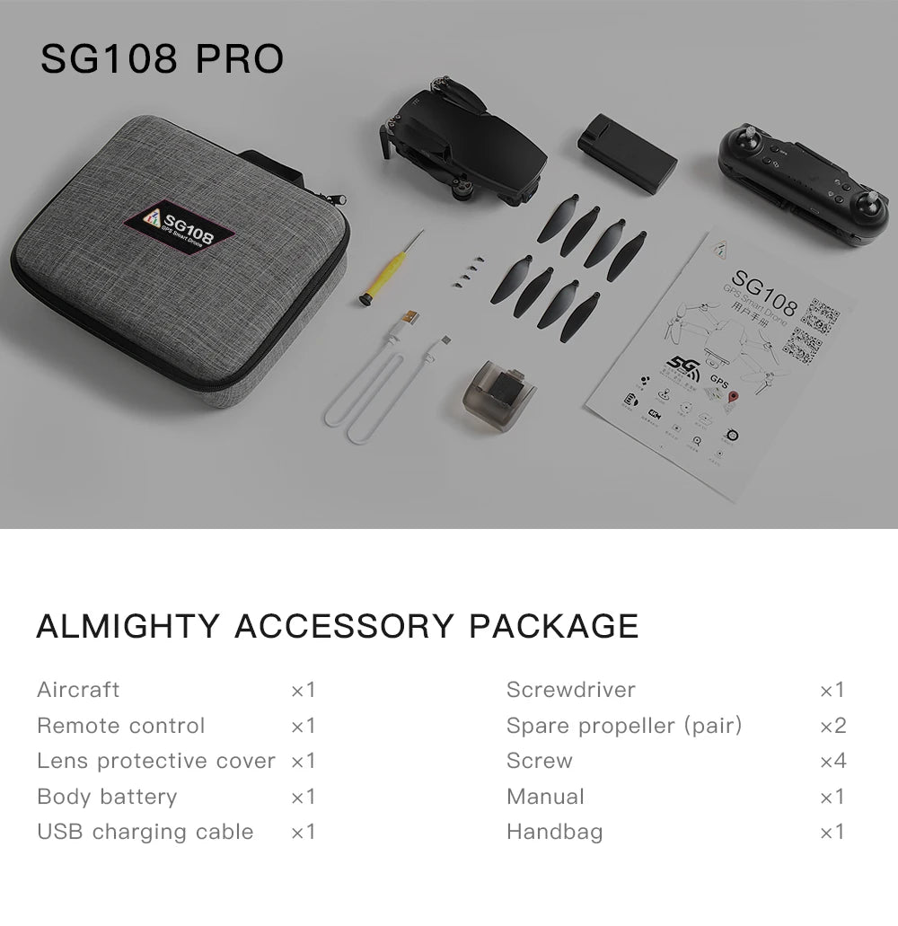 G108 Pro MAx Drone, SG108 PRO ALMIGHTY ACCESSORY PACKAGE Aircraft 