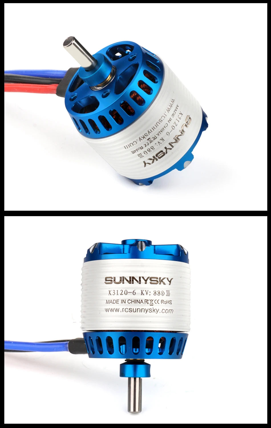 1/2/4PCS SUNNYSKY X3120-III 585KV 760KV 880KV 1025KV Brushless Motor for RC Quadcopter Airplanes Fixed Wing UAV Plane 10 1/2/4PCS SUNNYSKY