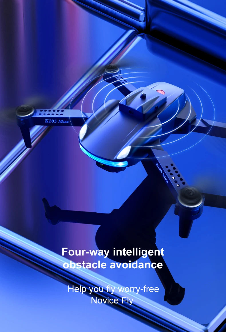 JINHENG K105 Max Drone - 4K HD Dual Camera With Obstacle Avoidance WiFi Fpv Foldable Quadcopter Toys For Children Hobbie 29 JINHENG K105 Max Drone, k1os 6 four-way intelligent obstacle avoidance help