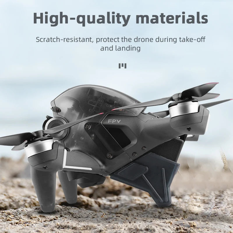 2 IN 1 Battery Protector Cover for DJI FPV Drone, High-quality materials Scratch-resistant; protect the drone during take-off and landing