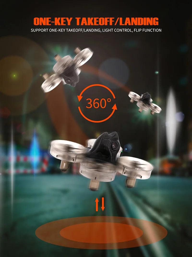 TCMMRC Runcam FPV drone - Multi-speed control RTF 38mm Propeller 5.8G 25mW VTX FPV Racing Drone 8620 brush motor drones 11 TCMMRC Runcam FPV drone, ONE-KEY TAKEOFF /LANDING SUPPORT . LANDING