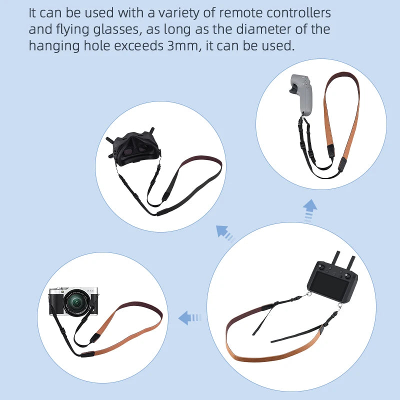 Remote Control Lanyard Neck Strap, it can be used with a variety of remote controllers and flying glasses . the diameter
