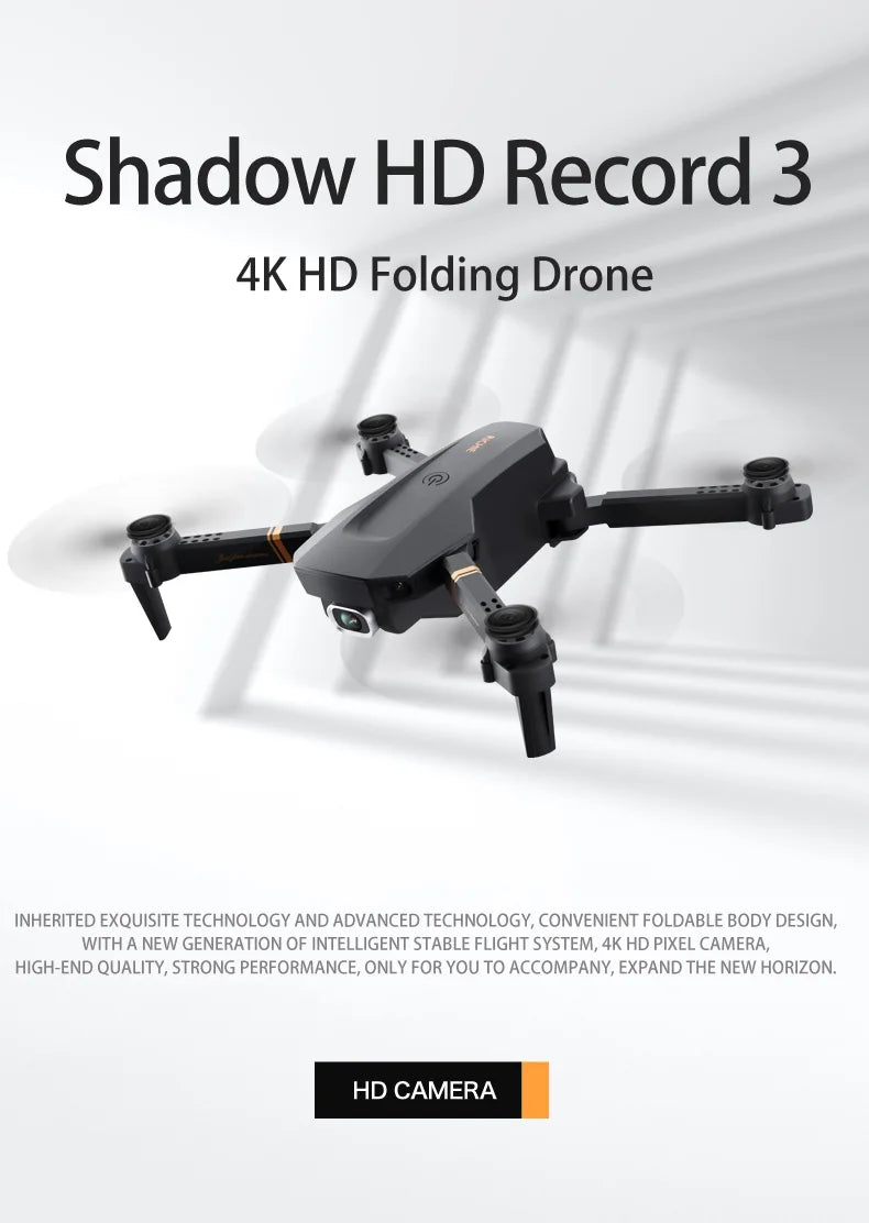 V4 Drone, shadow hd record 3 foldable drone inherited exquisite technology and