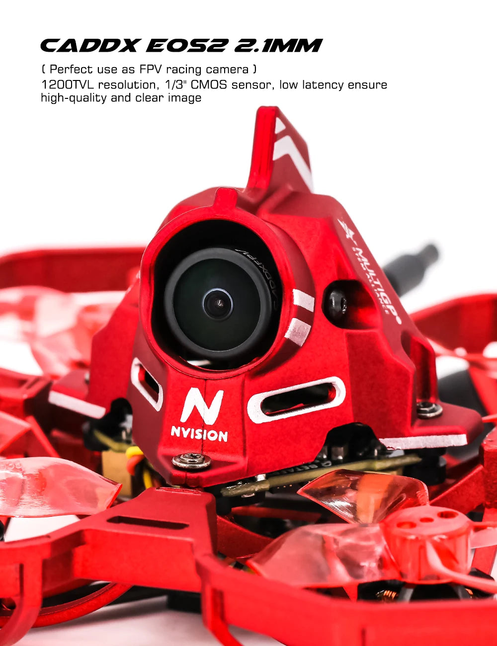 TCMMRC MULTIGP Junior Racer 75 - Professional Mini Quadcopter AIO FC with Caddx HD Camera FPV Racing Drone Kit RTF Indoor Toy 12 TCMMRC MULTIGP Junior Racer 75, 12OOTVL resolution, 1/3" CMOS sensor, low latency ensure high-