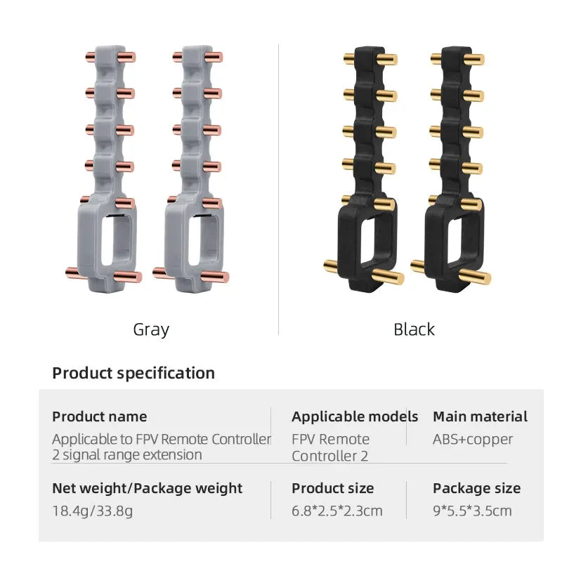 5.8Ghz Yagi Antenna Amplifier Signal Booster For DJI FPV/Avata Remote Control 2 Signal Booster Range Extender Drone Accessory 14 5.8Ghz Yagi Antenna, Gray Black Product specification Product name Applicable models Main material FPV Remote Controller FP