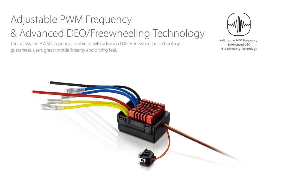 Hobbywing QuicRun 80A ESC, Adjustable PWM Frequency Advanced DEO/Freewheeling Technology Acjustable F