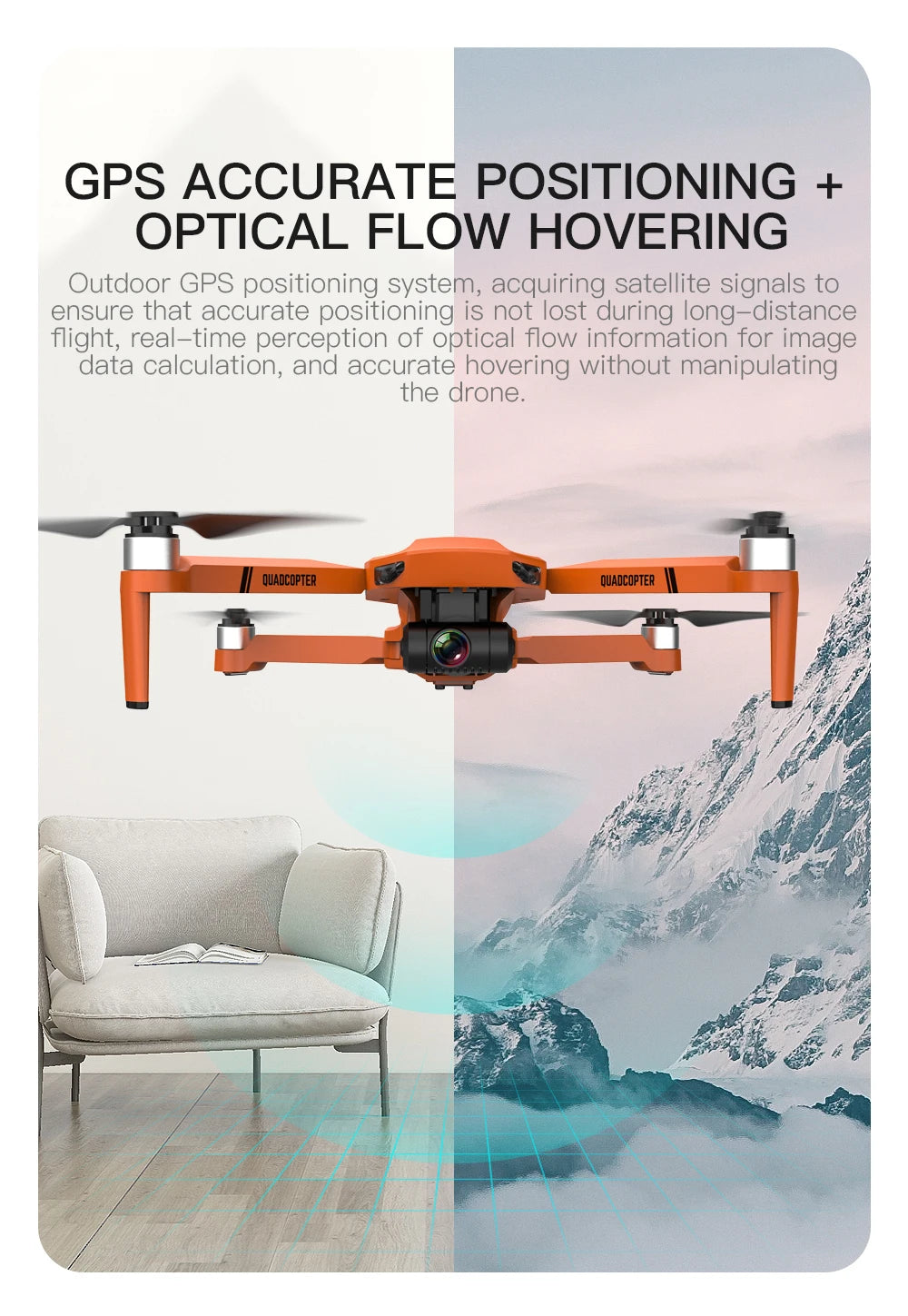 2023 New GPS Drone, GPS ACCURATE POSITIONING OPTICAL F