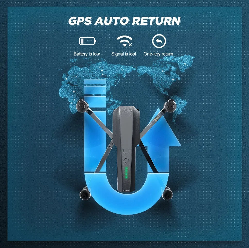FLYHAL FX1 Drone, GPS AUTO RETURN is low Signal is lost One- return Battery 