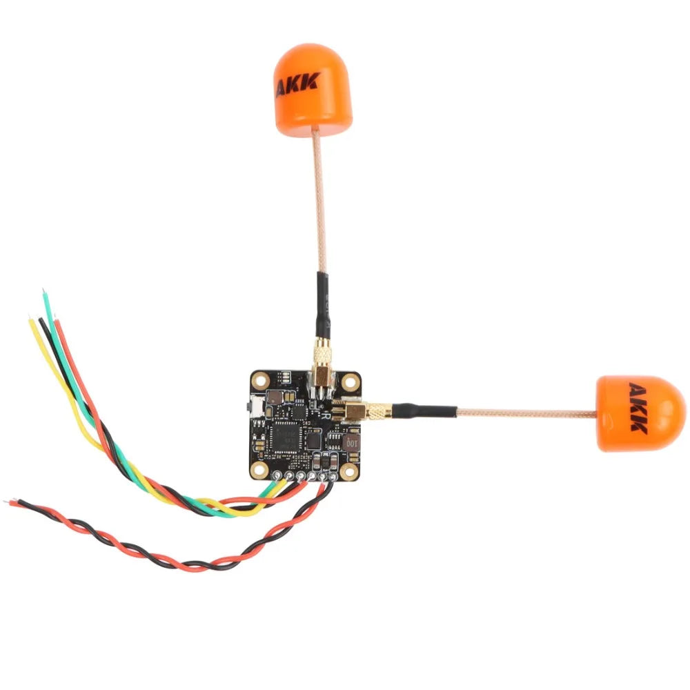 AKK K1919 New Era Dual Antenna VTX - 5.8G 40CH 25mW 50mW 200mW 400mW Video Transmitter Support both Smart Audio and Tramp Free Antennas FPV System 14 AKK K1919 New Era Dual Antenna VTX, Specification: Input voltage: 7-30V input Power supply: 5V output for Camera