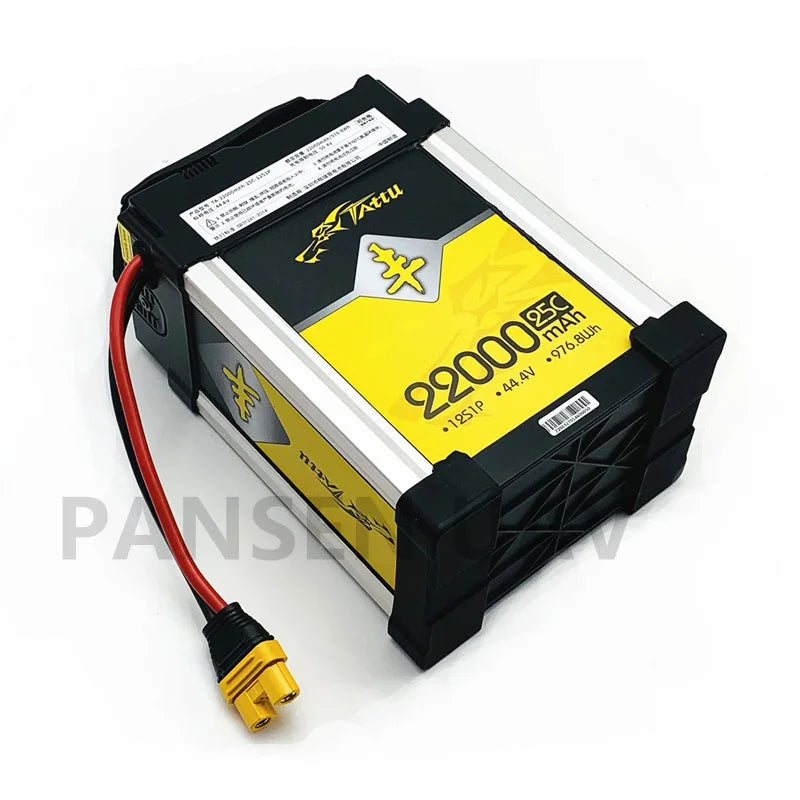 TATTU 44.4V 22000mAh 25C 12S Lithium Polymer Rechargeable Battery lipo battery for DIY RC Drone UAV model Agriculture Drone Battery 10 Battery Recommendation Age : 14+y Quantity : 1 p
