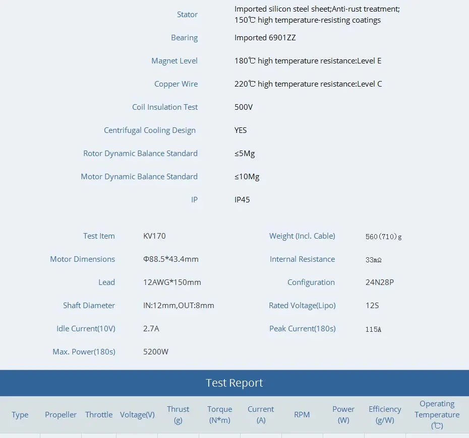 T-motor, Imported silicon steel sheet;Anti-rust treatment; Stator 1508 high temperature-re