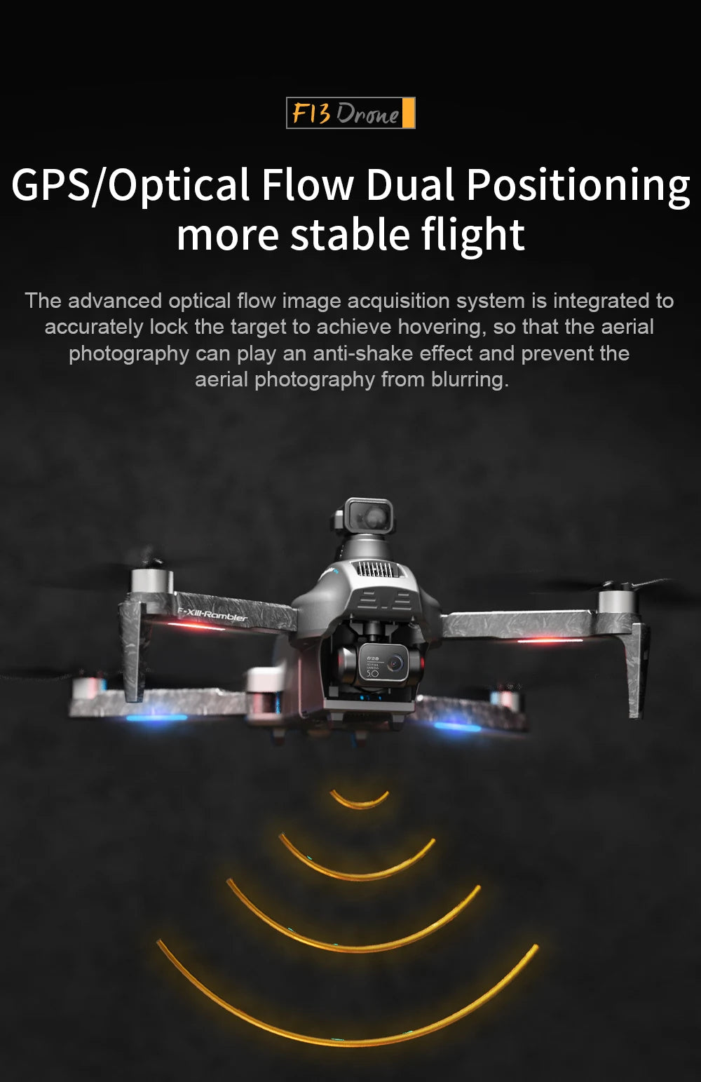 4DRC F13 - GPS Drone, GPS/Optical Flow Dual Positioning more stable flight .
