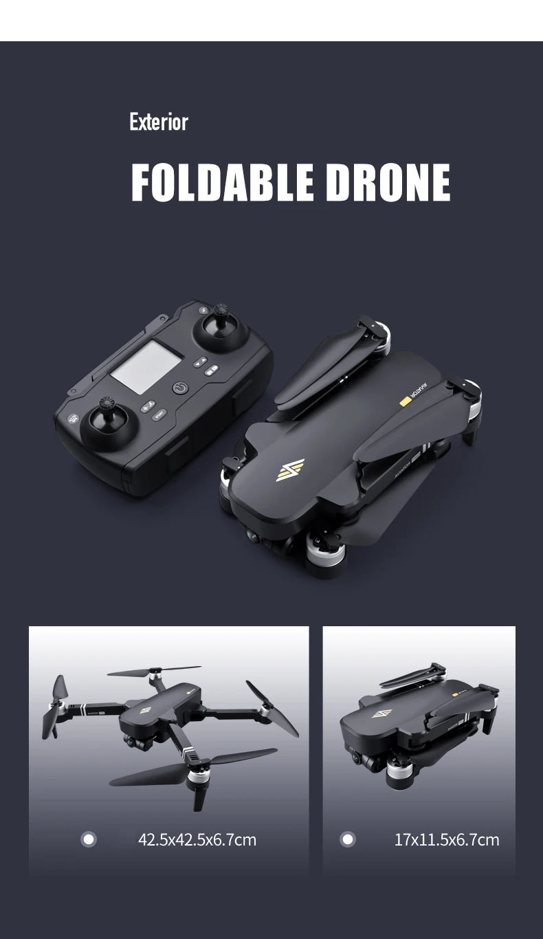 8811 Pro Drone With 32G/64 TF SD Card - 5G WIFI FPV RTR With 6K HD Camera 2-Axis Anti-Shake Self-Stabilizing Gimbal Dron Professional Camera Drone 25 8811 Pro Drone, Exterior FOLDABLE DRONE 42.5x42.5x6.7cm 17xl
