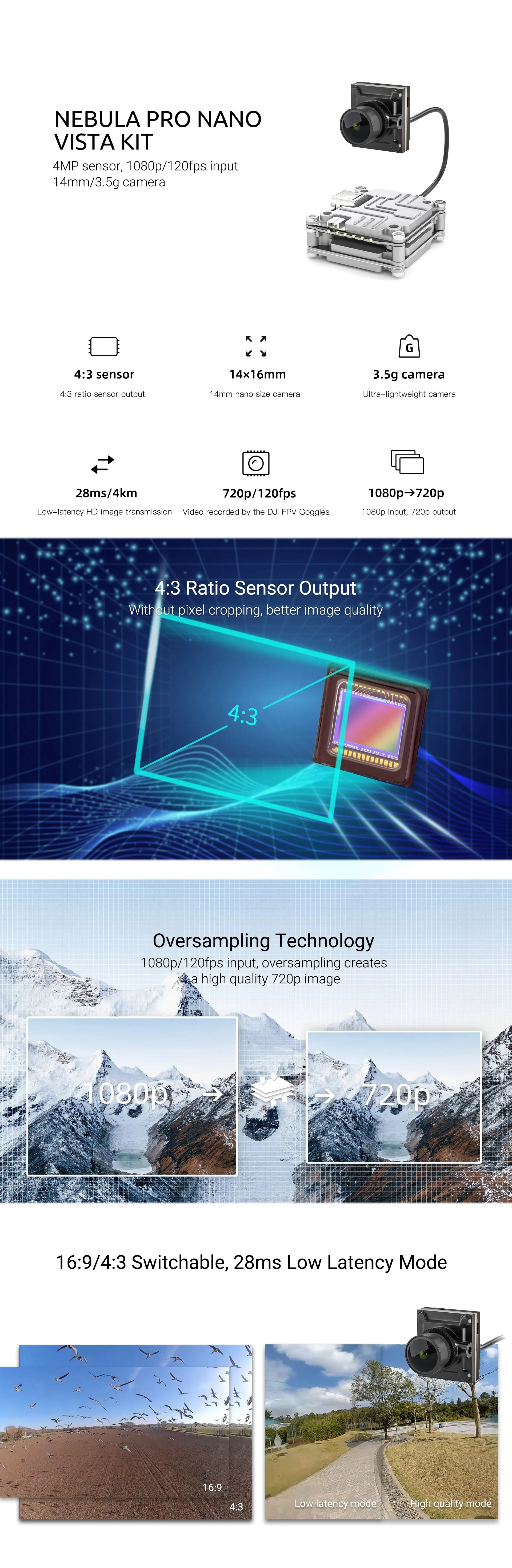 NEBULA PRO NANO VISTA KIT 4MP sensor; 1080p