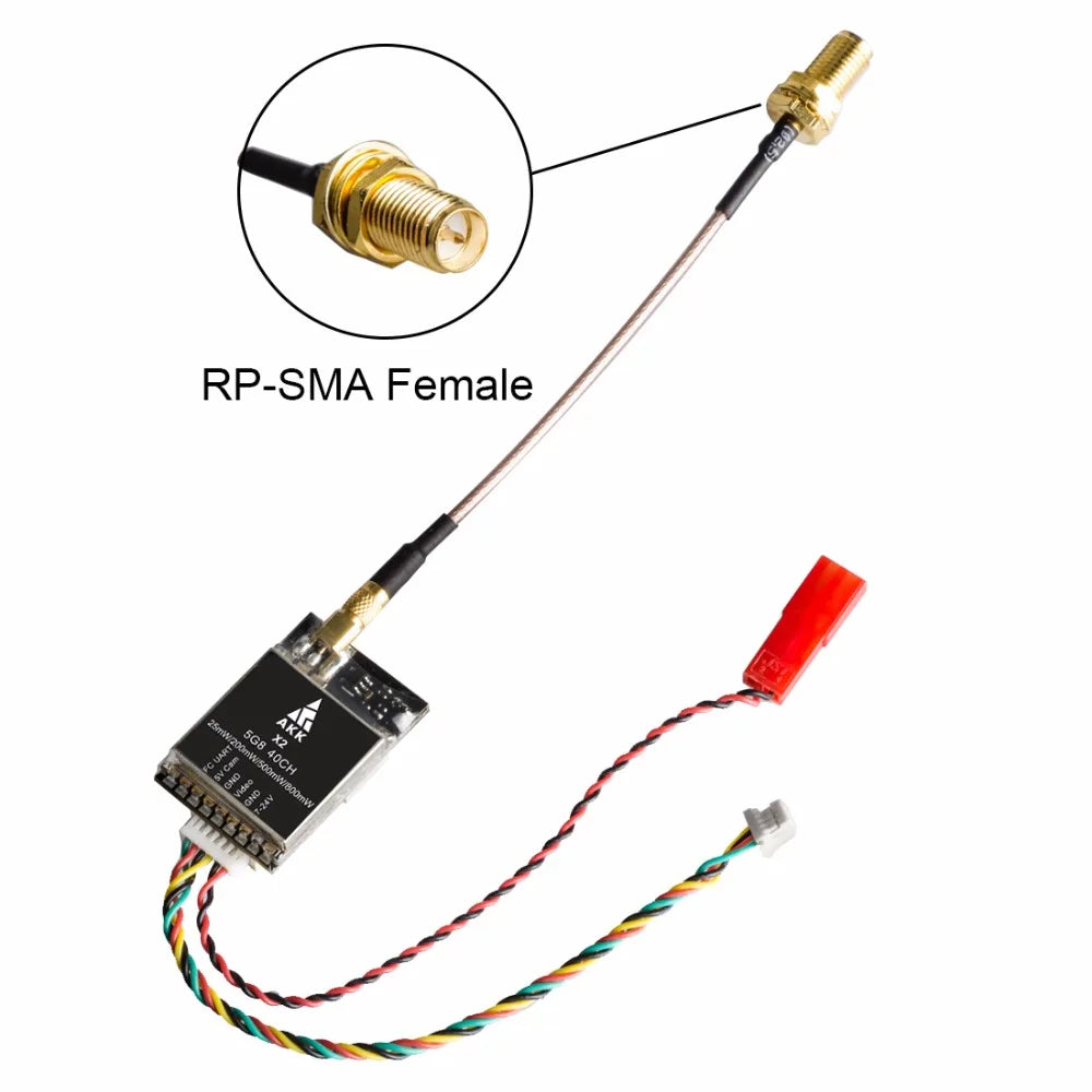AKK X2P/X2 5.8Ghz 40CH VTX - 0.01mW/25mW/200mW/500mW/800mW Switchable FPV Video Transmitter Compatible Betaflight OSD FC 29 AKK X2P/X2 5.8Ghz 40CH VTX, AKK X2P/X2