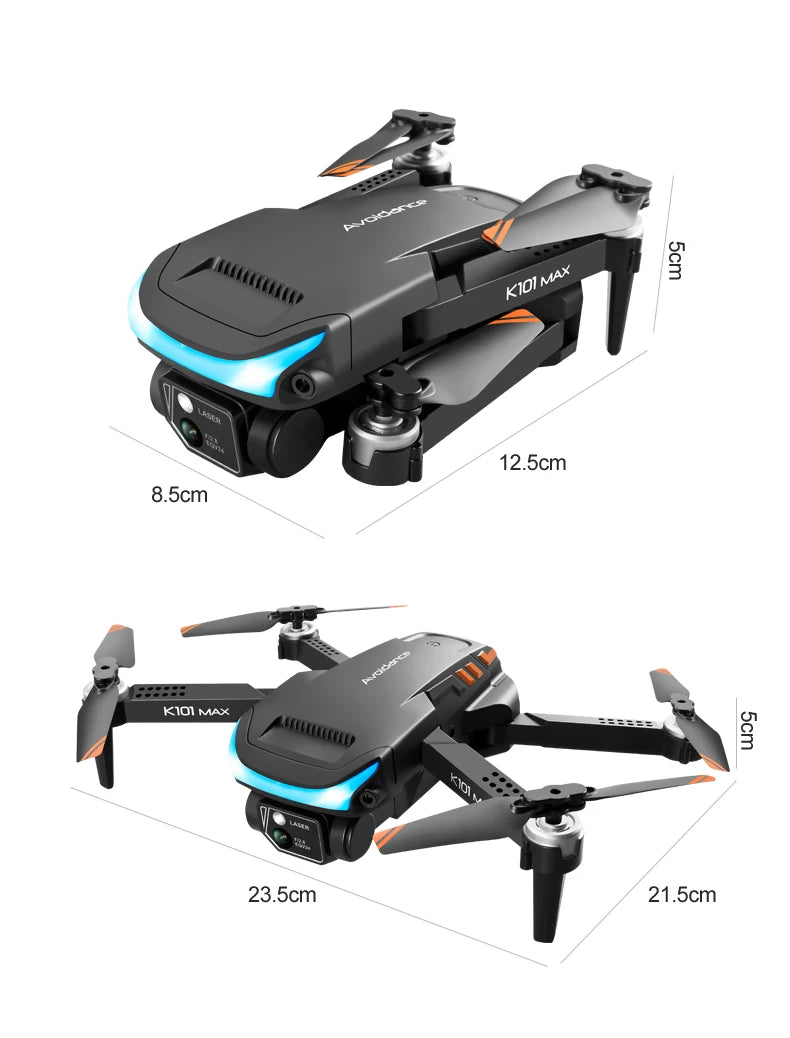 K101 Max Drone, kioi max 3 23.5cm 21.5cm