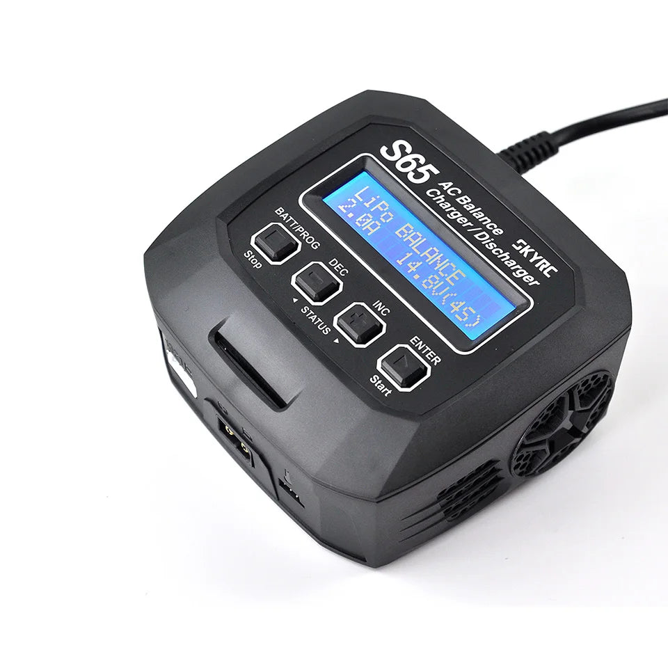 SKYRC S65 AC Balance Charger, PB AGM & Cold Charge XT60 Battery Connector Bigger Cooling