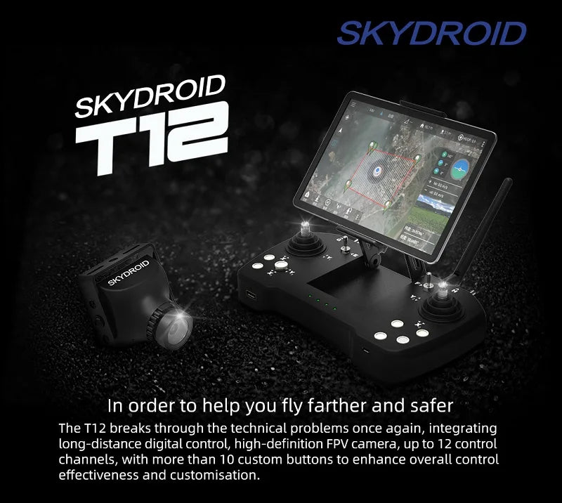 SKYDROID T12 combines long-distance digital control, high