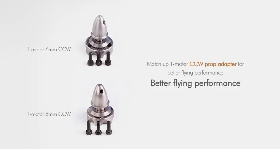 T-motor MN3520 400KV Outrunner Brushless Motor - 3.6KG Thrust Special Designfor Multicopter UAV RC Drones Copter Quadcopter 13 6mm CCW Match up T-motor CCW prop adapter for better flying performance T