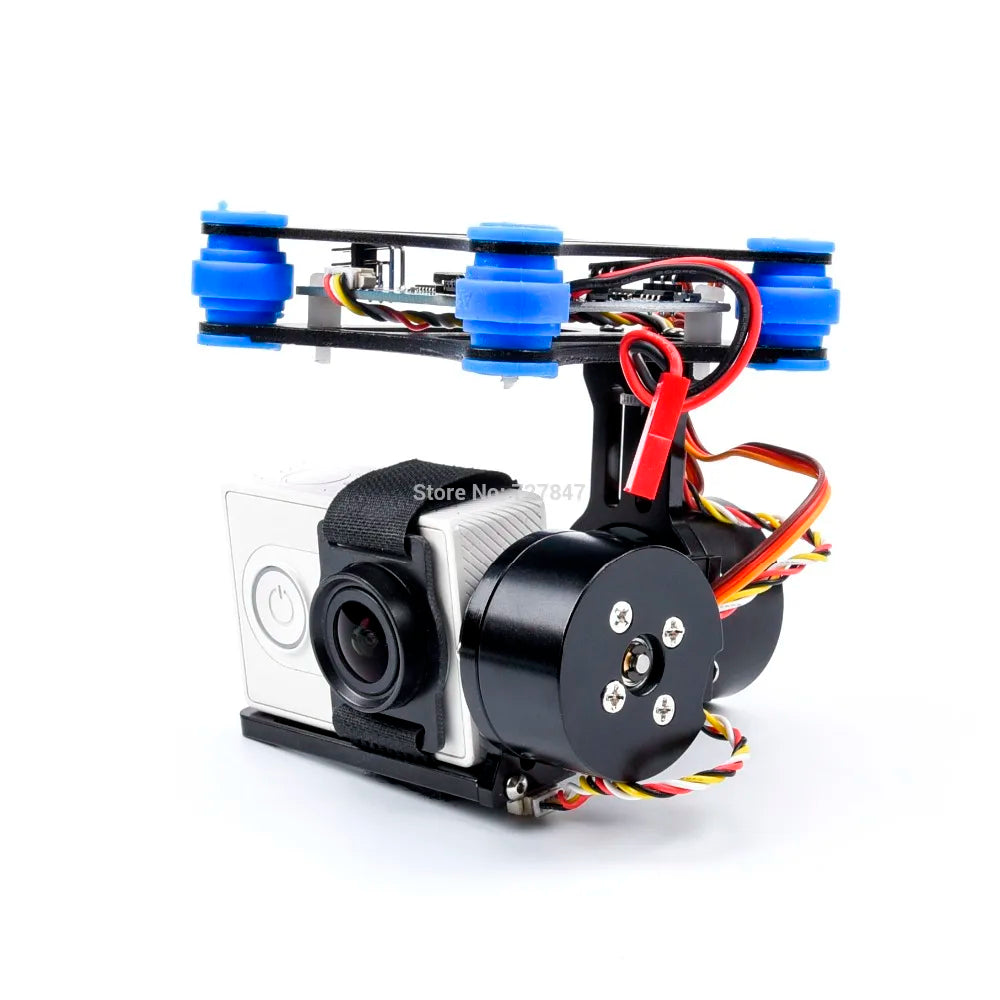 RTF 2 Axis Metal Brushless Gimbal, anti-vibration rubber balls,easy to adjust.