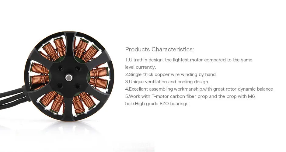 2 pcs/set T-motor MN4004 300KV 1.3KG Thrust Outrunner Brushless Antigravity Motor for Multi-rotor Quadcopter Helicopter Aircraft Planes 8 2 pcs/set T-motor, copper wire winding by hand 3.Unique ventilation and cooling design 4.Excellent assembling