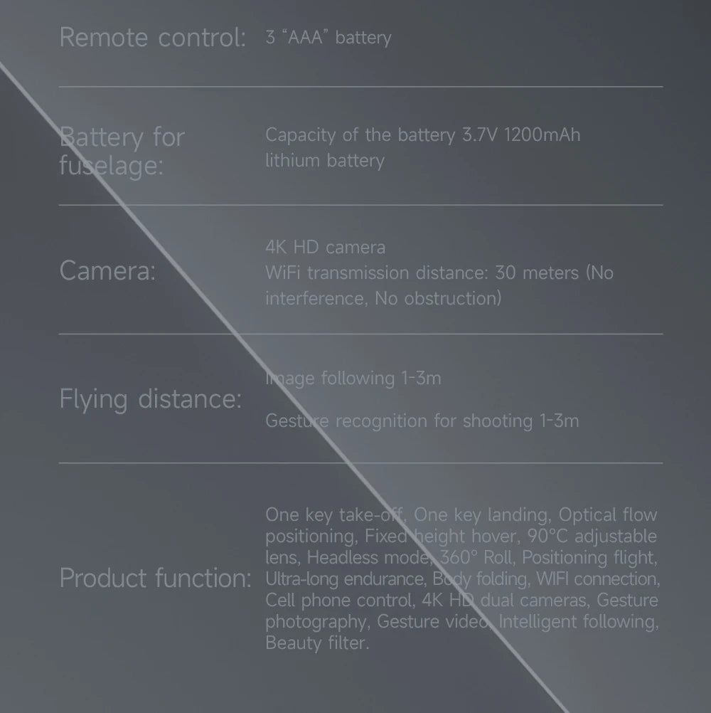 F183 Drone - 4K dual HD Camera Remote Control optical flow Quadcopter Toys 36 F183 Drone, wifi transmission distance: 30 meters (no interference; no obstruction)