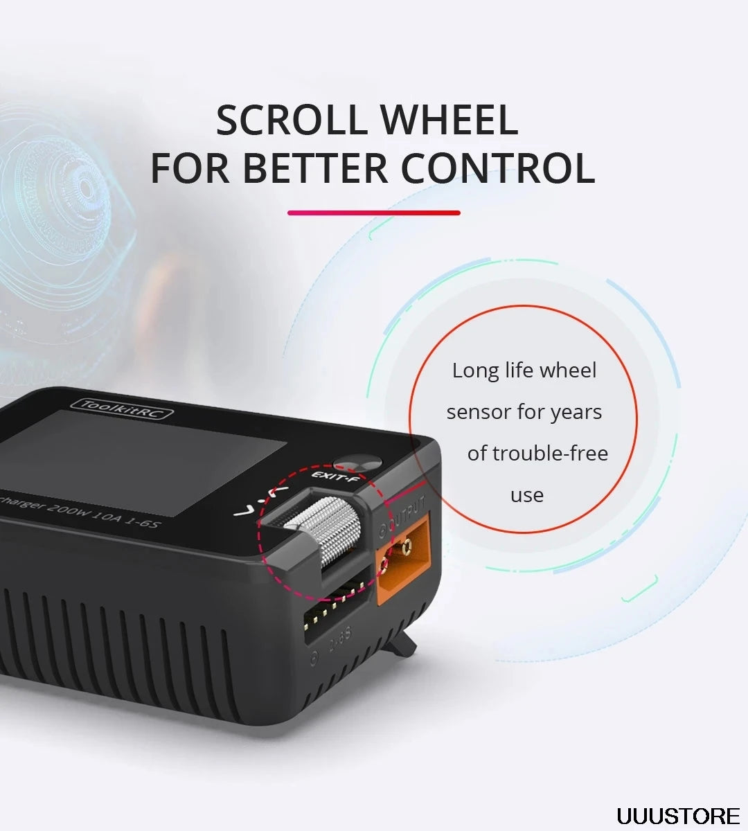 ToolkitRC M7 Charger, 200W 10A DC Balance Charger Dis