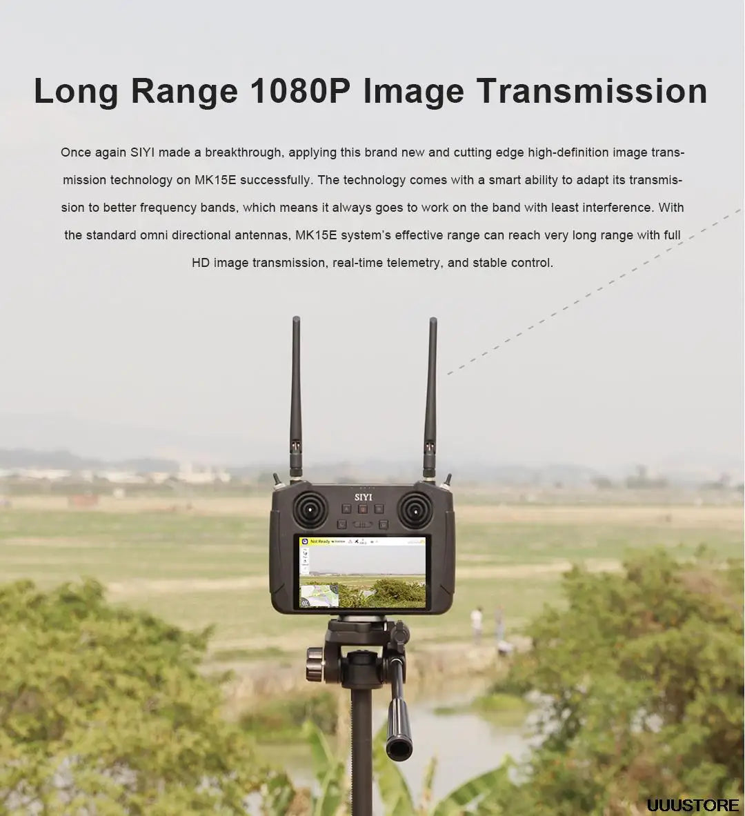 SIYI MK15E Transmitter, SIYI Kalli's long-range 108OP Image Transmission is a