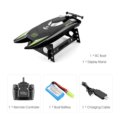 CONUSEA 805 RC Boat, High-speed 30km/h RC boat with remote, battery, charger, stand; 2.4GHz, waterproof, 20-25min runtime.