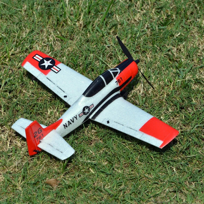 EPP 400mm P51D Mustang/F4U Corsair/T28 Trojan 4-Ch 2.4G 6-Axis Gyro Beginner Airplane With Xpilot Stabilizer RTF RC Plane 37 Easily learn to fly with 3 levels- strong assist for beginner, soft assist for advanced,