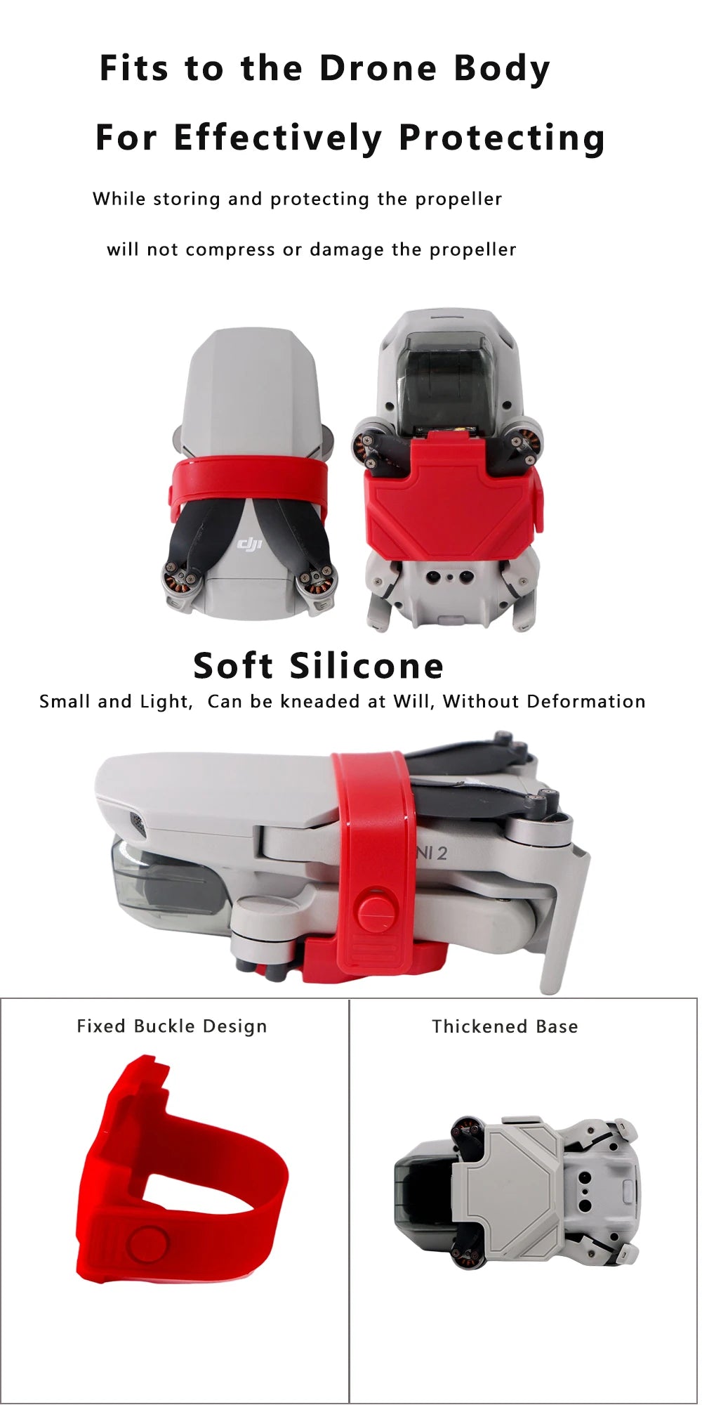 Landing Gear for DJI Mavic Mini 2/Mini SE Drone Propeller Guard Holder Sunhood Sticker Film Motor Cover Drone Accessories 54 NI 2 Fixed Buckle Design Thickened Base, Fits to the Drone Body